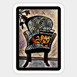 The Cat Chair Sticker